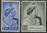 British Virgin  Islands - 1948 Royal Silver Wedding. SG.124-5   mounted mint.