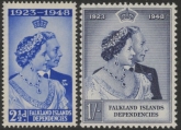 Falkland Islands Dependencies - 1948 Royal Silver Wedding. SG. G19-20  mounted mint