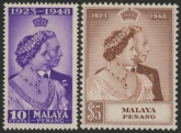 Malaya-Penang - 1948 Royal Silver Wedding. SG.1-2 mounted mint.