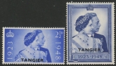 Tangier  - 1948 Royal Silver Wedding. SG.255-6 mounted mint.