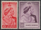 North Borneo  - 1948 Royal Silver Wedding. SG.350-1 mounted mint.