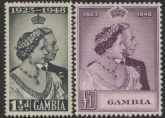 Gambia  - 1948 Royal Silver Wedding. SG.104-5 mounted mint.