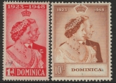 Dominica - 1948 Royal Silver Wedding SG.112-3 mounted mint