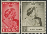 Gold Coast - 1948 Royal Silver Wedding SG.147-8 mounted mint