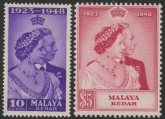 Malaya Kedah - 1948 Royal Silver Wedding SG.70-1 mounted mint