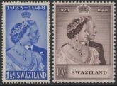 Swaziland - 1948 Royal Silver Wedding SG.46-7 mounted mint