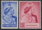 Monserrat - 1948 Royal Silver Wedding SG.115-6 mounted mint