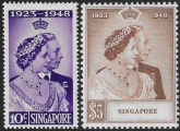 Singapore - 1948 Royal Silver Wedding SG.31-2 mounted mint