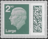 V5002 2nd Large grey green M24L MAIL (from sheet) U/M (MNH