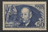 1938 France SG.612a  50f bright blue. Clément Ader 'Air Pioneer'  M/M