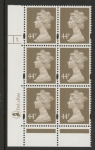 Y1719 (U409)  44p grey brown 2B DLR Cyl.1 dot phos 47  blue fluor U/M (MNH)