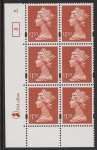 Y1800 (UC18)  DLR £1.50 red  Cyld. 3 dot (3)  U/M (MNH)