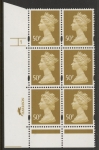 Y1726 (U434) 50p ochre Harrison/DLR Cyld. 1 no dot Phos 47 blue fluor U/M (MNH)