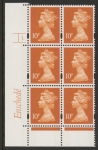 Y1676 (U195)  10p 2B dull orange  Enschedé Cyl. 1 dot yellow fluor. perf RE2  PVA bluish. U/M (MNH)