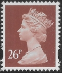 Y1691  26p 2B  red-brown  Harrison  sheet stamp. U/M (MNH)