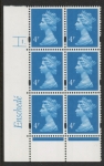 Y1669 (U132D)  4p new blue  2B Enschedé Cyl. 1 dot blue fluor PVA (white).U/M (MNH)