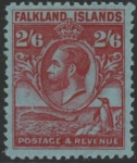 1929 Falkland Islands - SG.123  2/6d carmine/blue   M/M