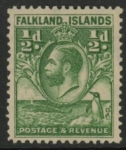 1936 Falkland Islands - SG.116 ½d green   line perf. U/M (MNH)