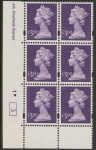 Y1802 (UC16)  Enschéde £3.00 dull violet  Cyld. 1 dot (3)  U/M (MNH)