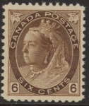 1898 Canada. SG.159 6c brown u/m (MNH)