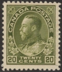 1912  Canada  SG.212  20c olive green. mounted mint.