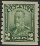 1928 Canada SG.287 2c green imperf x perf 8 U/M (MNH)