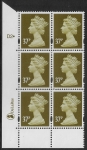 Y1705 (U368) 37p brown-olive. CB  DLR.  Cyl. D2 dot phos D1 dot..blue fluor.U/M (MNH)