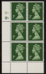 X1001 (UG7)  Questa 2p TII  bright green & deep green. Cyld. Q1 Q1 U/M (MNH)