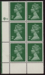 X1000a (UG5)  Questa 2p TI  Perf 15x14 emerald green. FCP Cyld. Q12 (P) U/M (MNH)