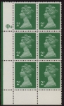 X1000 (UG4B)  Questa 2p TI  Perf 14x14 emerald green. FCP Cyld. Q8 (P) U/M (MNH)