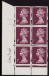 Y1667 (U68) 1p 2B crimson. Enschedé. PVA bluish. 2mm varnished bands. Cyld.1  dot. yellow fluor U/M (MNH)