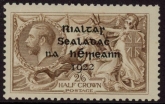 1922 Ireland  SG.44  2/6d sepia-brown  4 line overprint in black by Thom. M/M