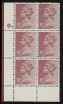 X1004 (UG17B)  Questa 5p claret Perf 14 . FCP Cyld. Q4 perf U/M (MNH)