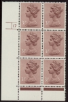 U119 (x931)  Harrison 3½p purple-brown phos.(FCP)   perf RE  Cyld. 17 no dot  U/M (MNH)