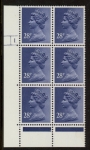 U307 (x975)  Harrison 28p  deep violet (FCP) PVAD. cyld.1 dot U/M (MNH)