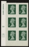 U2921  2p 2B deep green M12L  cyld. D2  grid position R1  C2  DLR  U/M (MNH)