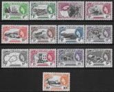1953 St Helena. SG.153-65  QEII 1st definitive set 13 values U/M (MNH)