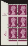 Y1667 (U69B) 1p crimson. Harrison/DLR  2B blue fluor. PVA. bluish  Cyld. 1 no dot. phos 45 U/M (MNH)