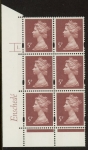 Y1670 (U140B)  5p dull red-brown 2B  perf RE2 Enschedé Cyl. 1  dot yellow fluor PVA(bluish).U/M (MNH)