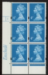 Y1669 (U132D)  4p new blue  2B Enschedé Cyl. 1 no dot. 2mm varnished bands. blue fluor PVA (white).U/M (MNH)