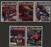 2007 Gibraltar SG.1220-4 Prehistoric Wildlife Set of 5 values U/M (MNH)