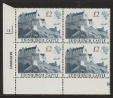 UK3 (SG.1412) £2  cylinder Block of 4 cylinder 1E Harrison  U/M (MNH)