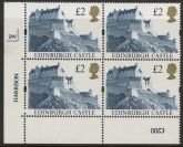 UK10 (SG.1613) £2  cylinder Block of 4 cylinder 2W Harrison  U/M (MNH)