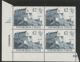 UK3 (SG.1412) £2  cylinder Block of 4 cylinder 1F Harrison  U/M (MNH)