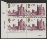 UK7 (SG.1612) £1.50  cylinder Block of 4 cylinder 2C Harrison U/M (MNH)
