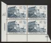 UK3 (SG.1412) £2  cylinder Block of 4 cylinder 2M Harrison  U/M (MNH)