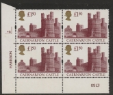 UK7 (SG.1612)  £1.50  cylinder Block of 4 cylinder 4B Harrison U/M (MNH)