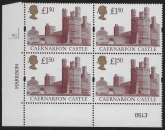 UK8 (SG.1612) £1.50  cylinder Block of 4 cylinder 4C  Harrison U/M (MNH)