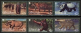 2011 Gibraltar SG.1408-13 Endangered Animals (1) Set of 6 values U/M (MNH)