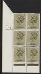 U240 (x949)  Harrison 16p olive drab phos.(ACP)   perf RE  Cyld. 3 no dot  U/M (MNH)